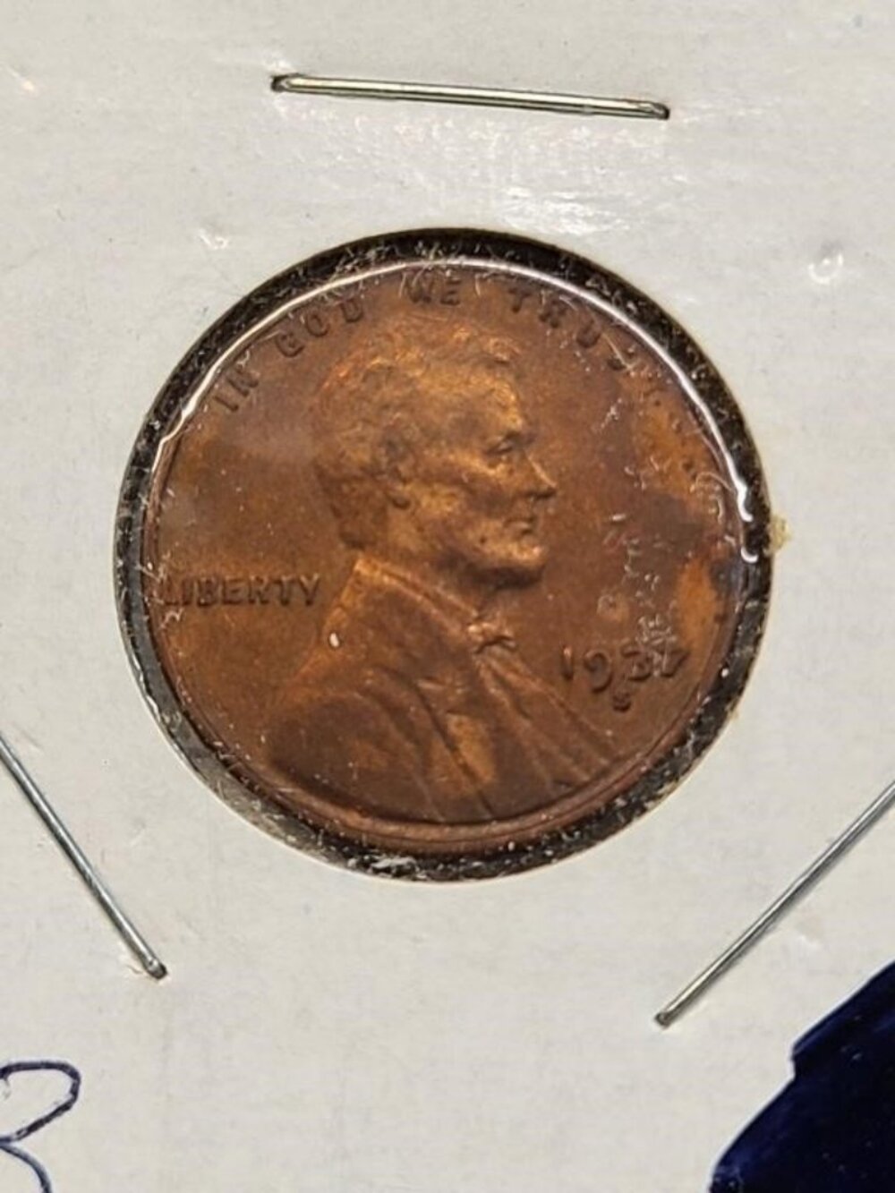 1937-S Wheat Penny... Very Nice Details... In Protective Holder